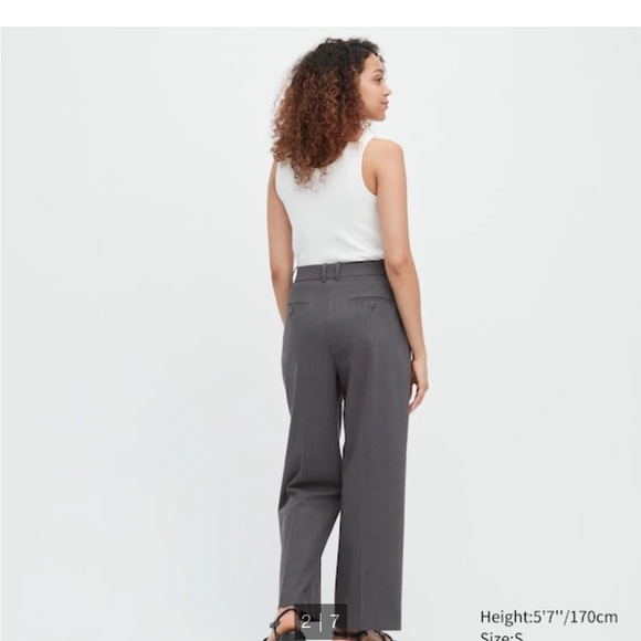 UNIQLO Wide Fit Pleated Pants - Olive NWT - Picture 3 of 8
